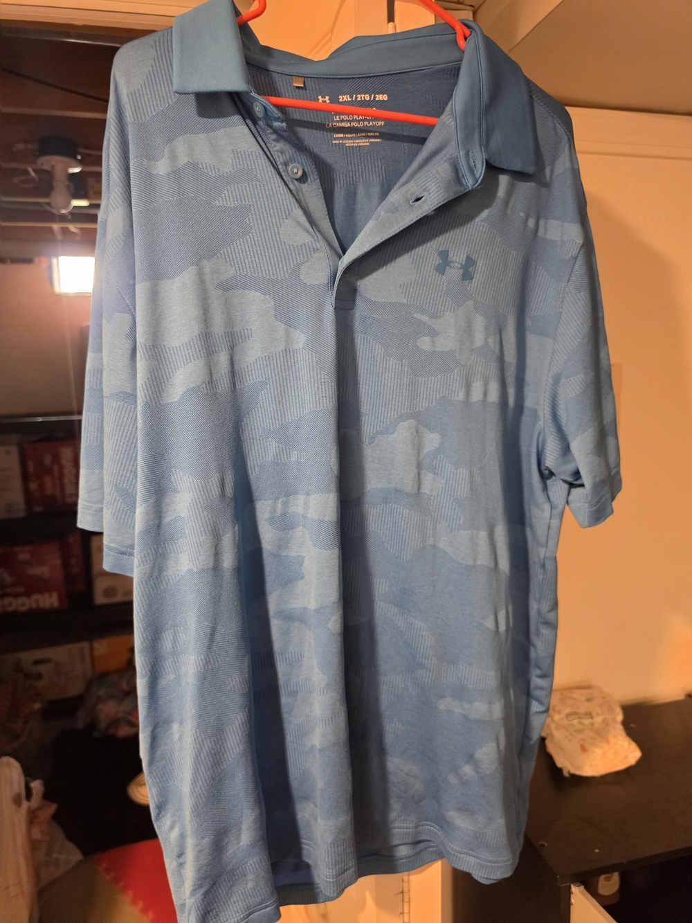 Under Armour Men’s Blue Camo Polo Shirt